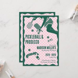Invitación Modern Pickleball & Prosecco Bachelorette Weekend