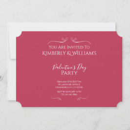 Invitación Modern Pink Palentine's Day Party