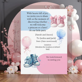 Invitación Modern Pregnancy Announcement Card - Bilingual Ara
