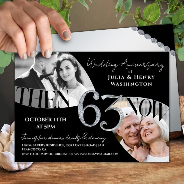 Invitación Modern Premium 63rd Wedding Anniversary (Subido por el creador)