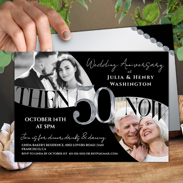 Invitación Modern Prestige 50th Wedding Anniversary (Subido por el creador)