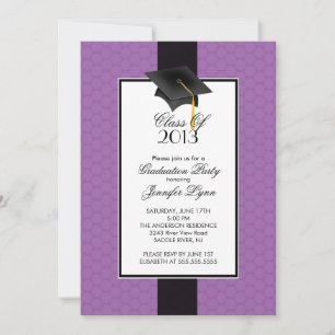 Invitación Modern Purple 2013 Graduation Party Invitation