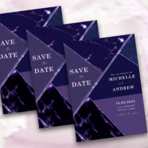 Invitación Modern Purple Save the Date Template
