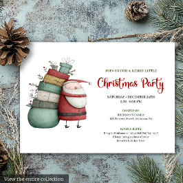 Invitación Modern Quirky Santa Hand Drawn Holiday Invitation