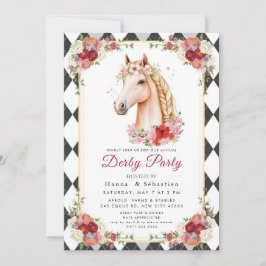 Invitación Modern Race Horse Derby Party Equestrian 