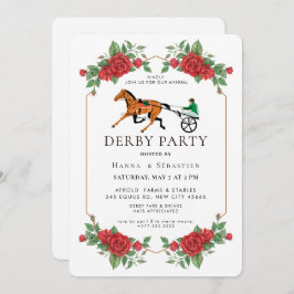 Invitación Modern Race Horse Derby Party Equestrian 