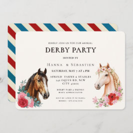 Invitación Modern Race Horse Derby Party Equestrian 