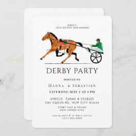 Invitación Modern Race Horse Derby Party Equestrian 