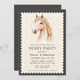 Invitación Modern Race Horse Derby Party Equestrian 