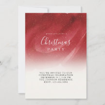 Modern Red & Gold Abstract Christmas Card – Person