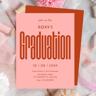 Invitación Modern Retro Graduación