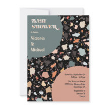 Modern Retro Terrazzo Baby Shower