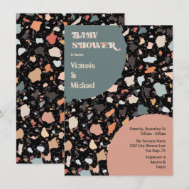 Invitación Modern Retro Terrazzo Baby Shower
