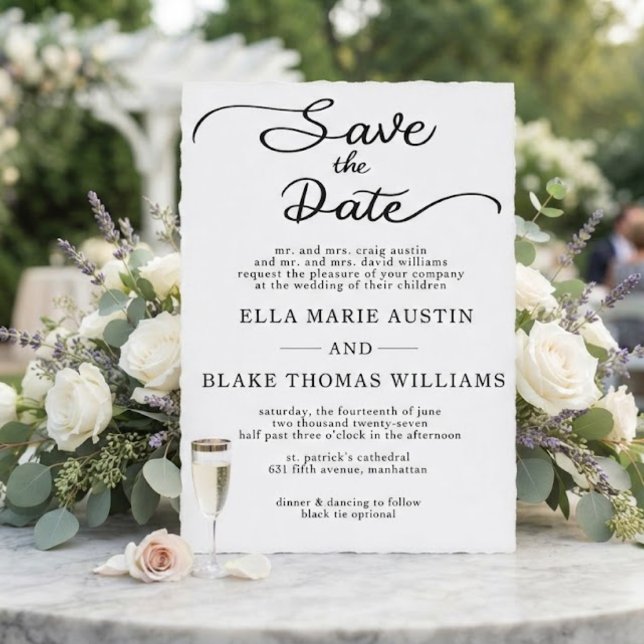 Invitación Modern Romantic Script Save the Date (Subido por el creador)