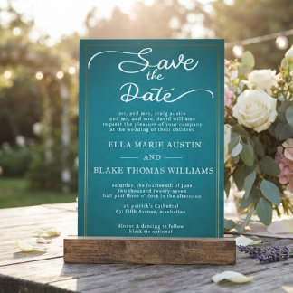 Invitación Modern Romantic Script Save the Date