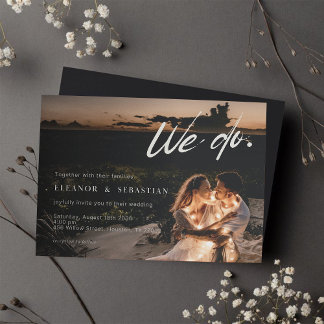 Invitación Modern Romantic We Do Photo Wedding Invitation