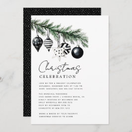 Invitación Modern Rustic Nature Christmas Party Invitation 