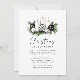 Invitación Modern Rustic Nature Christmas Party Invitation