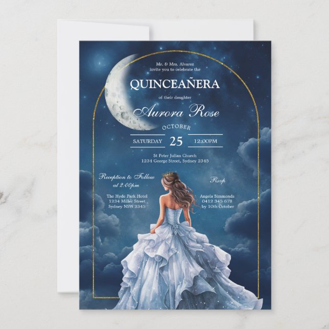Invitación Modern Rustic Quinceanera Invitation (Anverso)