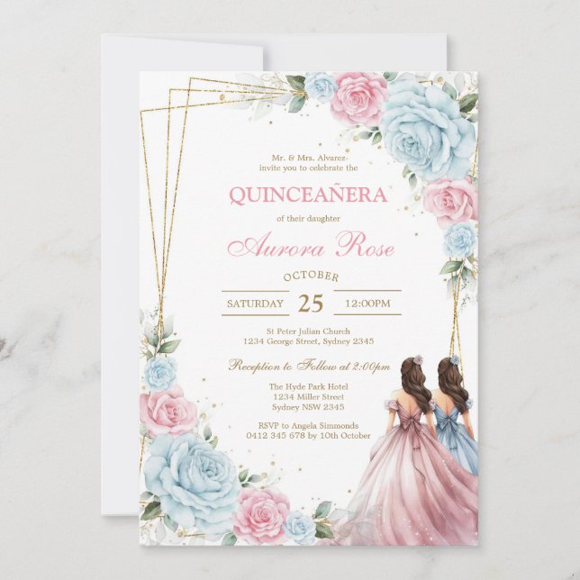 Invitación Modern Rustic Quinceanera Invitation (Anverso)