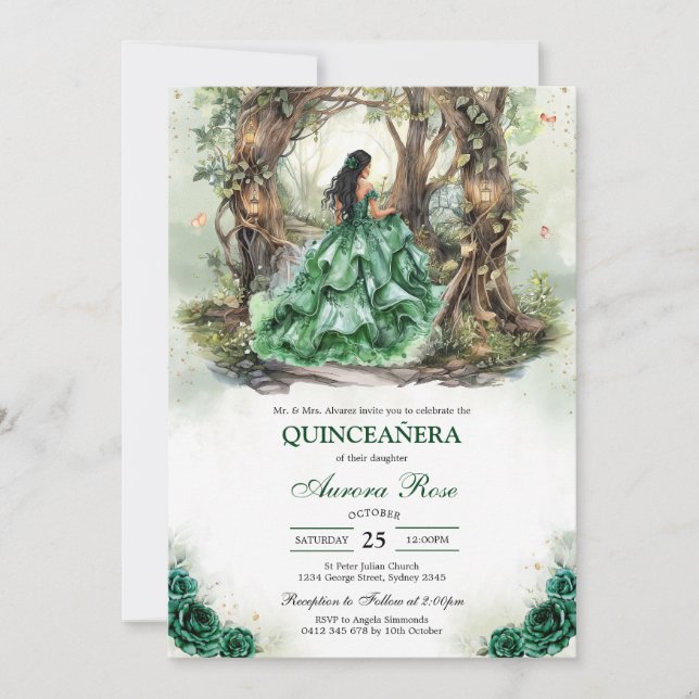Invitación Modern Rustic Quinceanera Invitation (Anverso)