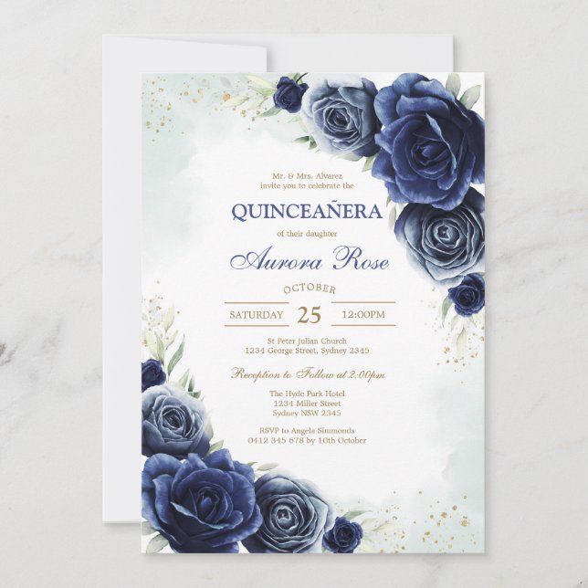 Invitación Modern Rustic Quinceanera Invitation (Anverso)