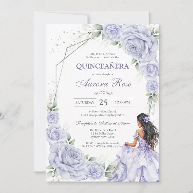 Invitación Modern Rustic Quinceanera Invitation (Anverso)