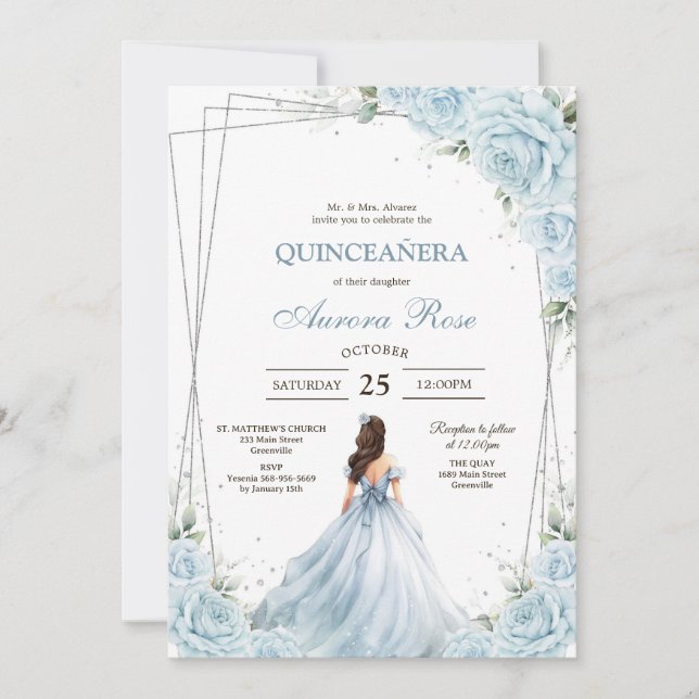 Invitación Modern Rustic Quinceanera Invitation (Anverso)