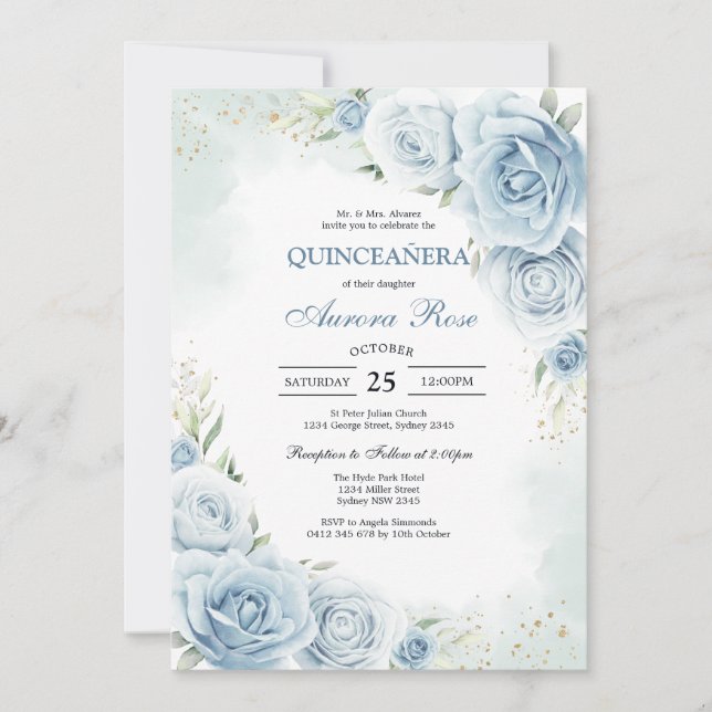 Invitación Modern Rustic Quinceanera Invitation (Anverso)