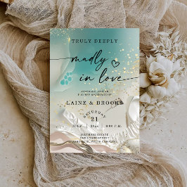 Invitación Modern Sand Watercolor Ethereal Shoreline Wedding