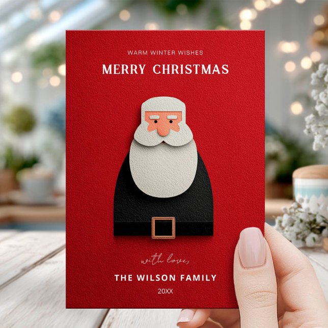 Invitación Modern Santa Christmas Greeting (Subido por el creador)