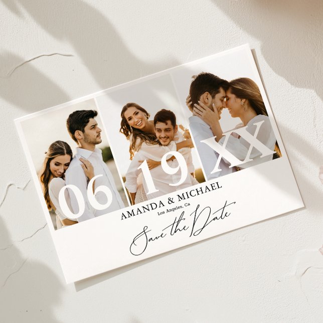 Invitación Modern Save the Date Photo Boda (Cherish the moment and announce your day with our captivating photo Save the Date invitation.
)