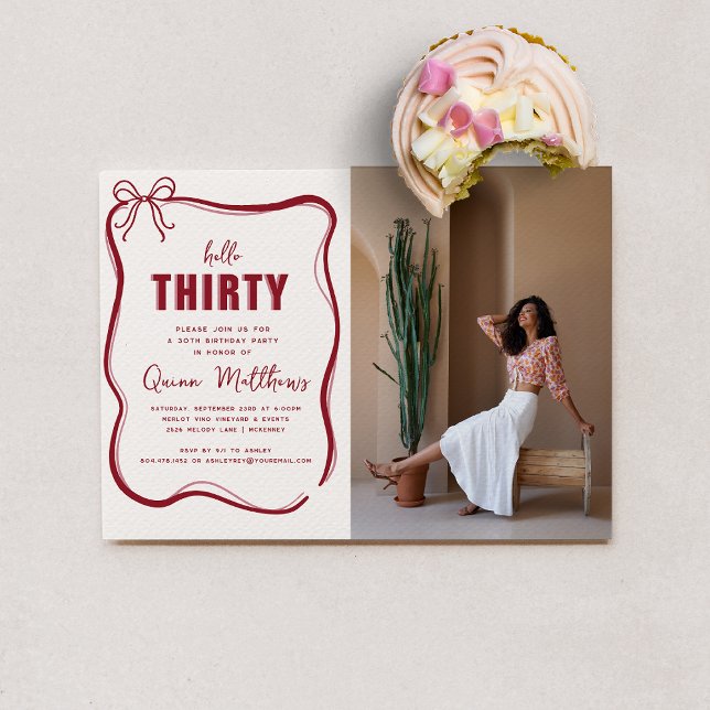 Invitación Modern Script Custom Age Birthday (Subido por el creador)