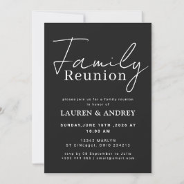 Invitación Modern Script Family Gathering Party