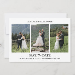 Invitación Modern Script Photo Wedding Save The Date