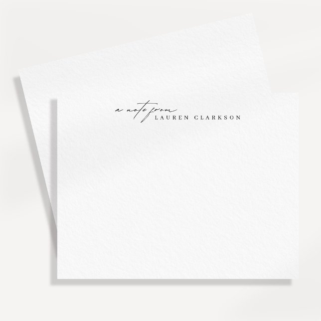 Invitación Modern Signature Style Note Card (Subido por el creador)