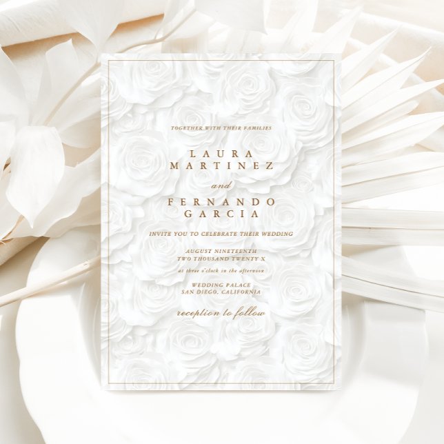 Invitación Modern Simple Floral Wedding  (Subido por el creador)