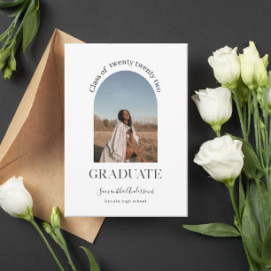 Invitación Modern Simple Photo Arch Graduate