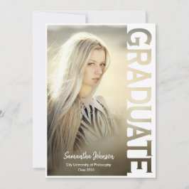 Invitación Modern Simple Photo Graduation Announcement