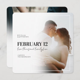 Invitación Modern Square Photo Save the Date Card