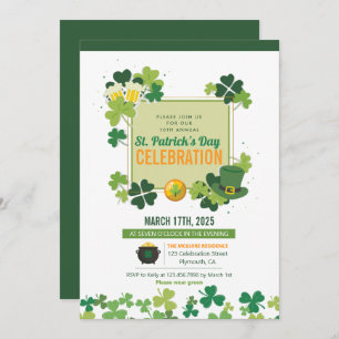 Invitación Modern St Patrick's Day Fiesta