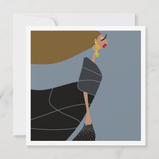 Invitación Modern Style Glam Fashion Art Card