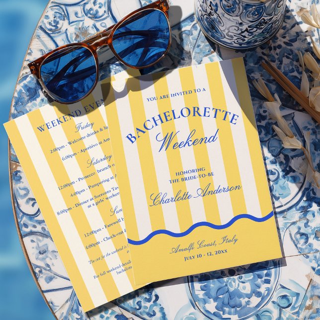 Invitación Modern Summer Bachelorette Weekend (Subido por el creador)