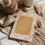 Invitación Modern Sun Moon Line Terracotta Gold 40th Birthday<br><div class="desc">Modern and aesthetic,  this celestial 40th birthday invitation features a sun and moon geometric lines pattern in terracotta and gold. *age can be easily changed</div>