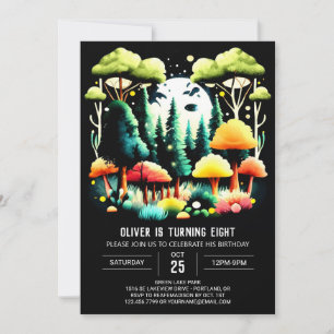 Invitación Modern to the Woods Kids Birthday Fiesta