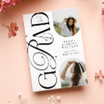 Invitación Modern Typography 2 Arch Photo Elegant Graduation<br><div class="desc">Graduation Invitation with 2 Arch-shaped Photo Collage, Modern Script Graduation Announcement, Trendy Cursive and Capital Letter Grad Party Invite. Celebrate your big achievement with this stylish graduation invitation card featuring the word “Graduation” in a trendy, elegant font that blends flowing cursive with bold capital letters. This modern typography style is...</div>