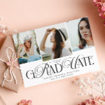 Invitación Modern Typography 4 Photos Elegant Graduation<br><div class="desc">Graduation Announcement with 4 Photo Collage, Modern Script Graduation Announcement, Trendy Cursive and Capital Letter Grad Annoucnement. Announce your big achievement with this stylish graduation card featuring the word “Graduation” in a trendy, elegant font that blends flowing cursive with bold capital letters. This modern typography style is extremely popular for...</div>