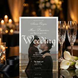 Invitación Modern Urban Minimalist Photo Overlay Calligraphy