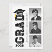 Modern Varsity Baseball Player Photo Graduation