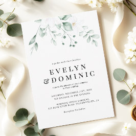 Invitación Modern Watercolor Greenery Foliage Wedding